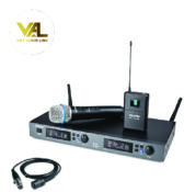 Bộ micro không dây hai kênh chất lượng cao M2-R Takstar phiên bản kết hợp micro cầm tay và micro cài áo