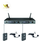 Bộ micro không dây hai kênh chất lượng cao M2-R Takstar phiên bản hai micro cài đầu